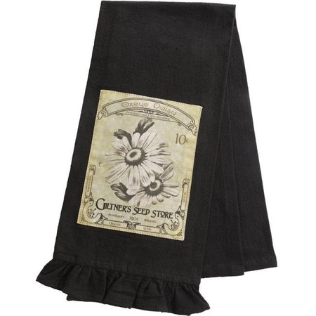 HERITAGE LACE Heritage Lace VG-008 18 x 26 in. Vintage Garden Tea Towel; Black VG-008